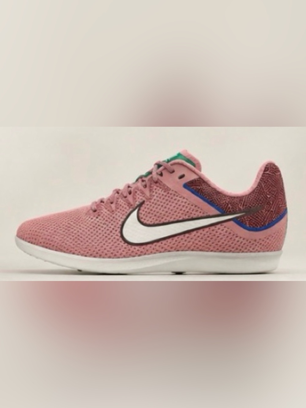 Nike Women's Pink Mesh Running Sneakers with White Swoosh - Picture 2 of 4